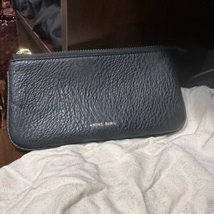 Anine Bing Black Leather Pouch